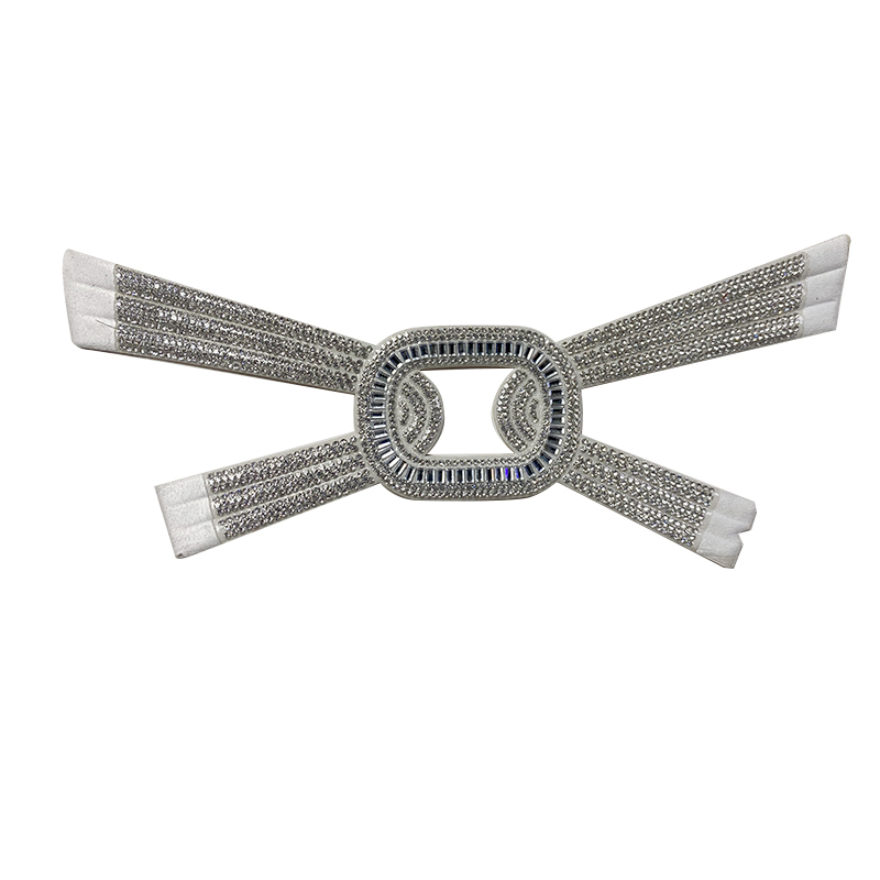 Custom vamp accessories PU chain back glue hot drill manual point drill female sandal face semi-finished accessories wholesale processing