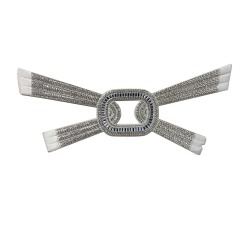 Custom vamp accessories PU chain back glue hot drill manual point drill female sandal face semi-finished accessories wholesale processing