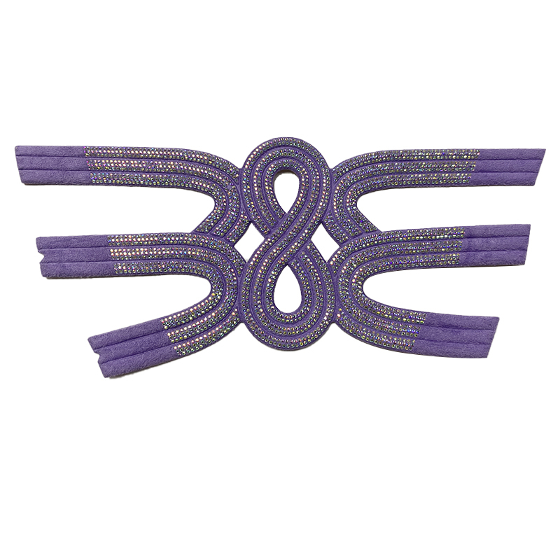 Custom vamp accessories PU chain back glue hot drill manual point drill female sandal face semi-finished accessories wholesale processing