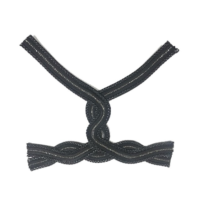 Customized new vamp accessories twine braided PU embroidery rope embroidery women sandal face semi-finished accessories wholesale processing