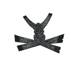 Custom new vamp accessories twine yarn embroidery rope embroidery hand nailed bead women sandal face semi-finished jewelry processing