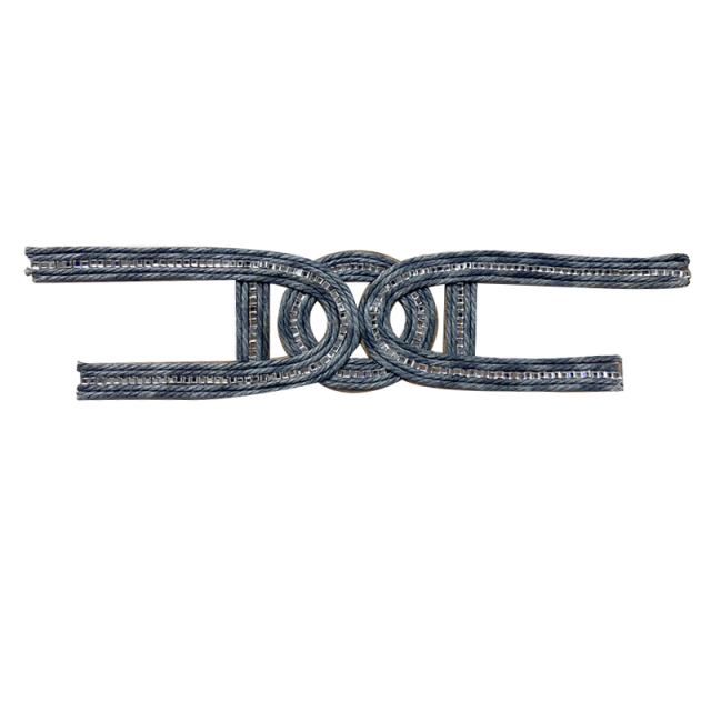 Customized new vamp accessories twine braided PU embroidery rope embroidery women sandal face semi-finished accessories wholesale processing