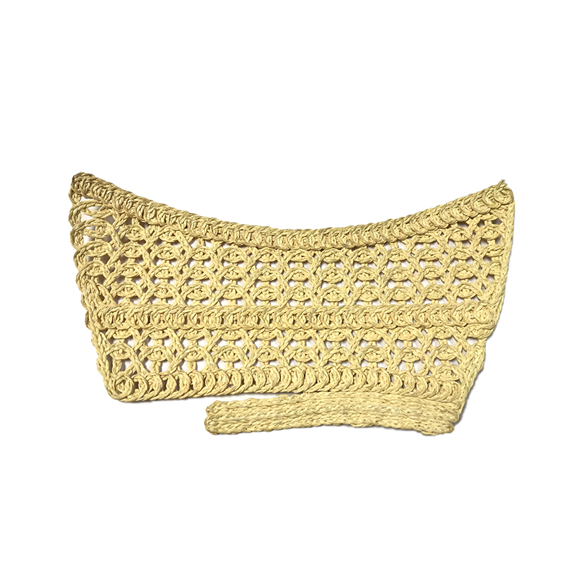 Custom new vamp accessories PP straw twine braided hand nailed beads female sandal face semi-finished accessories wholesale processing