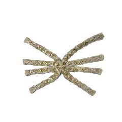 Custom new vamp accessories PP straw twine braided hand nailed beads female sandal face semi-finished accessories wholesale processing