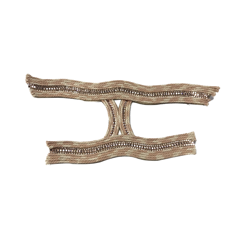 Custom new vamp accessories strand rope braided PU embroidery rope embroidery women sandal face semi-finished accessories wholesale processing