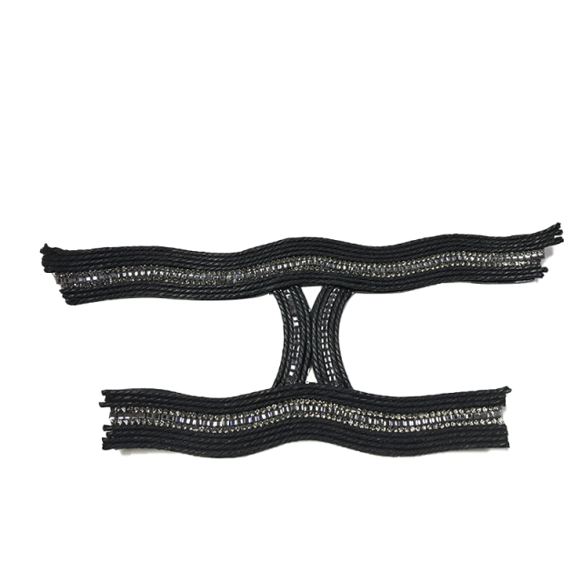 Custom new vamp accessories strand rope braided PU embroidery rope embroidery women sandal face semi-finished accessories wholesale processing