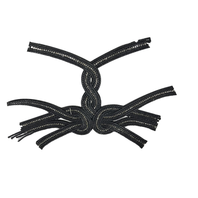 Customized new vamp accessories twine braided PU embroidery rope embroidery women sandal face semi-finished accessories wholesale processing