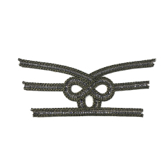 Custom new vamp accessories yarn braided PU hand nailed bead female sandal face semi-finished accessories wholesale processing