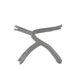 Customized new vamp accessories twine braided PU embroidery rope embroidery women sandal face semi-finished accessories wholesale processing
