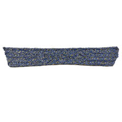 Custom new vamp accessories strand rope machine weaving hand nailed beads female sandal face semi-finished accessories wholesale processing