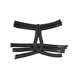 Customized new vamp accessories twine braided PU embroidery rope embroidery women sandal face semi-finished accessories wholesale processing