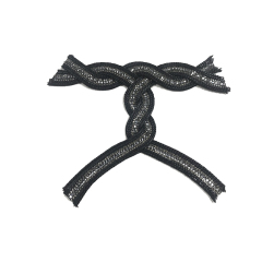 Customized new vamp accessories twine braided PU embroidery rope embroidery women sandal face semi-finished accessories wholesale processing
