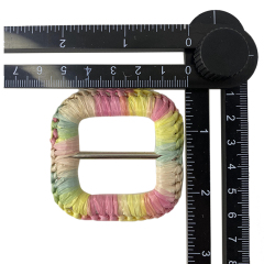 Explosive shoes flower accessories hardware buckle PP grass handmade crochet women's shoes jewelry accessories mold processing customized