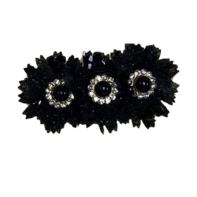 Cross-border explosion of women's shoes children's shoes handmade bead embroidery cloth shoes flower hot drilling shoes buckle shoes accessories glass drill rhinestone