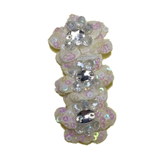 Cross-border explosion of women's shoes children's shoes handmade bead embroidery cloth shoes flower hot drilling shoes buckle shoes accessories glass drill rhinestone