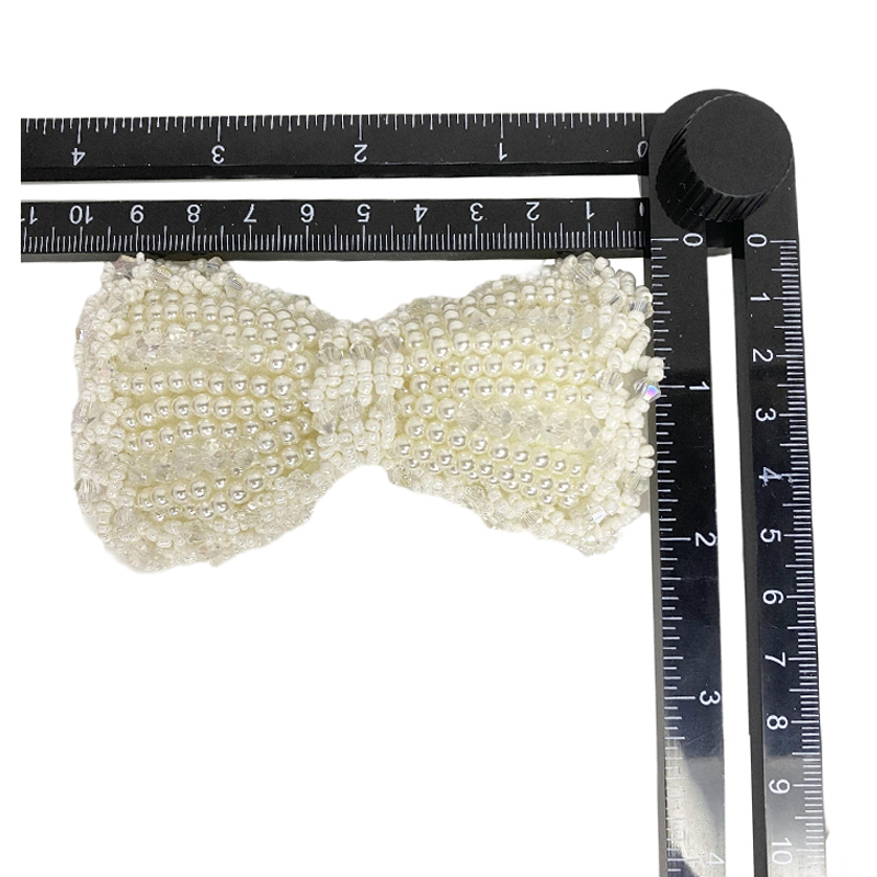 Customized bead embroidery shoes flower pearl chain beading bow jewelry sandals accessories to sample processing wholesale explosive models