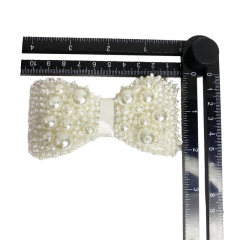 Customized bead embroidery shoes flower pearl chain beading bow jewelry sandals accessories to sample processing wholesale explosive models