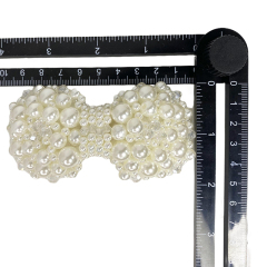 Customized bead embroidery shoes flower pearl chain beading bow jewelry sandals accessories to sample processing wholesale explosive models