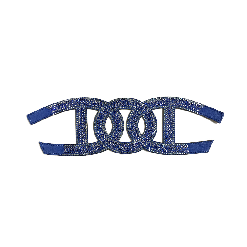 Customized shoes upper jewelry PU velvet laser hot drilling handmade beading women sandals upper semi-finished processing accessories wholesale