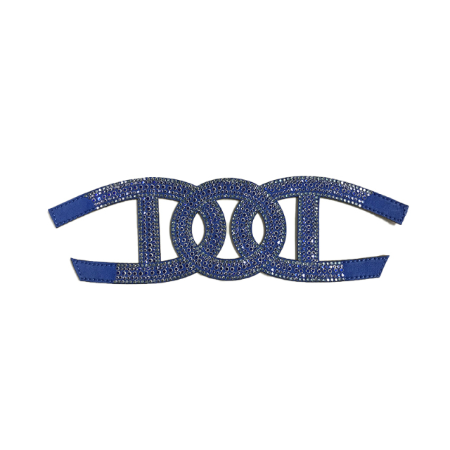 Customized shoes upper jewelry PU velvet laser hot drilling handmade beading women sandals upper semi-finished processing accessories wholesale