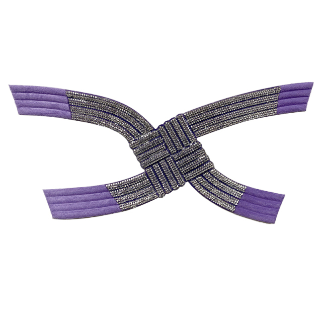 Customized shoes upper accessories PU paste chain backing hot diamond handmade point drill female sandals upper semi-finished jewelry wholesale processing