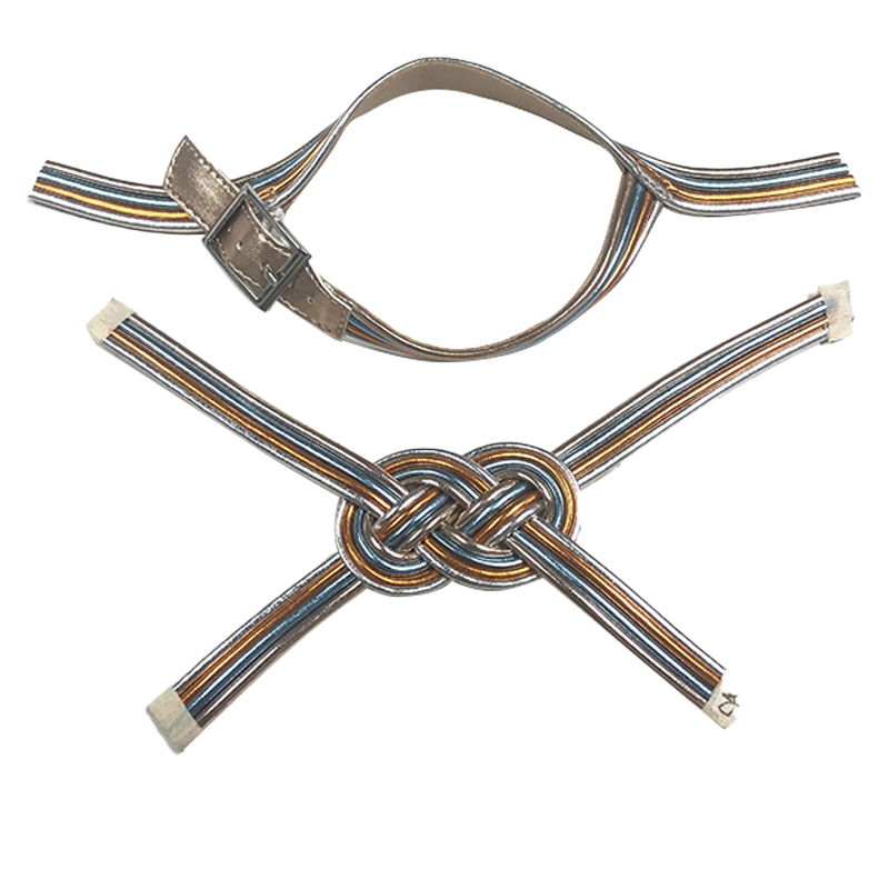 Customized new uppers accessories PU drawstring rope knitting handmade beading women sandals uppers semi-finished jewelry wholesale processing