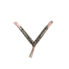 Customized shoes upper jewelry PU velvet laser hot drilling handmade beading women sandals upper semi-finished processing accessories wholesale