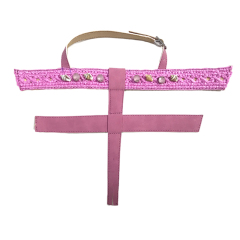 Customized new uppers accessories PP grass weaving PU handmade beading women sandals uppers semi-finished jewelry wholesale processing