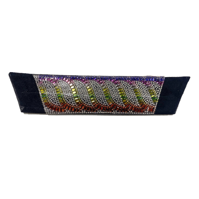 Customized shoes upper jewelry PU velvet laser hot drilling handmade beading women sandals upper semi-finished processing accessories wholesale