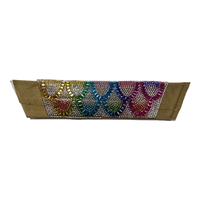 Customized shoes upper jewelry PU velvet laser hot drilling handmade beading women sandals upper semi-finished processing accessories wholesale