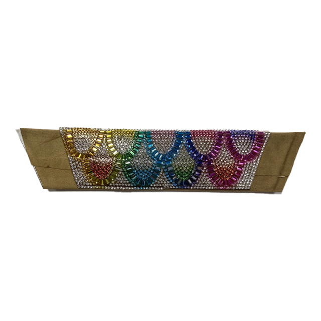 Customized shoes upper jewelry PU velvet laser hot drilling handmade beading women sandals upper semi-finished processing accessories wholesale