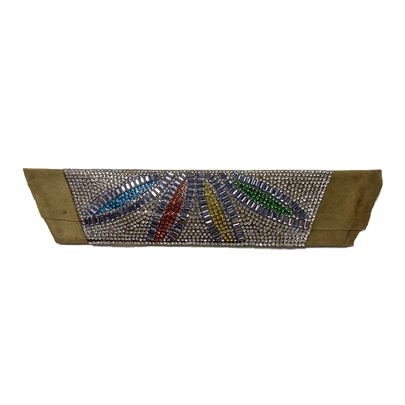 Customized shoes upper jewelry PU velvet laser hot drilling handmade beading women sandals upper semi-finished processing accessories wholesale