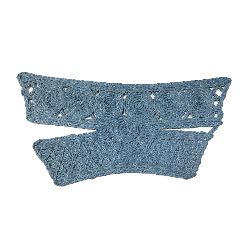 Customized new uppers accessories hemp rope weaving PU embroidery rope embroidery women sandals uppers semi-finished jewelry wholesale processing