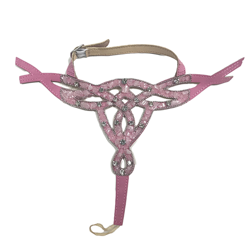 Customized new uppers accessories hemp rope knitting PU embroidery rope embroidery women sandals uppers semi-finished jewelry wholesale processing