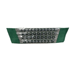 Customized shoes upper jewelry PU velvet laser hot drilling handmade beading women sandals upper semi-finished processing accessories wholesale