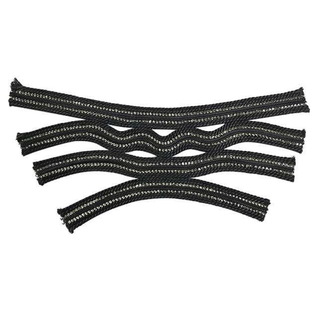 Customized new uppers accessories hemp rope knitting PU embroidery rope embroidery women sandals uppers semi-finished jewelry wholesale processing