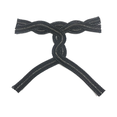Customized new uppers accessories hemp rope knitting PU embroidery rope embroidery women sandals uppers semi-finished jewelry wholesale processing