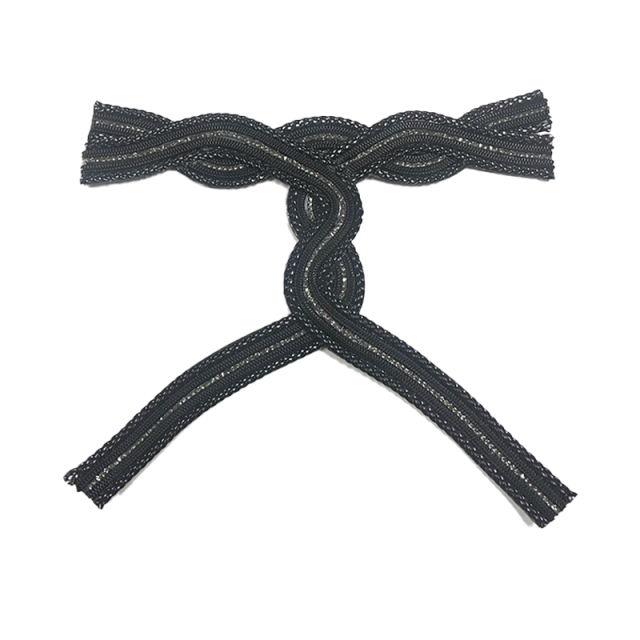Customized new uppers accessories hemp rope knitting PU embroidery rope embroidery women sandals uppers semi-finished jewelry wholesale processing