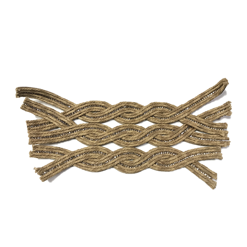 Customized new uppers accessories hemp rope knitting PU embroidery rope embroidery women sandals uppers semi-finished jewelry wholesale processing