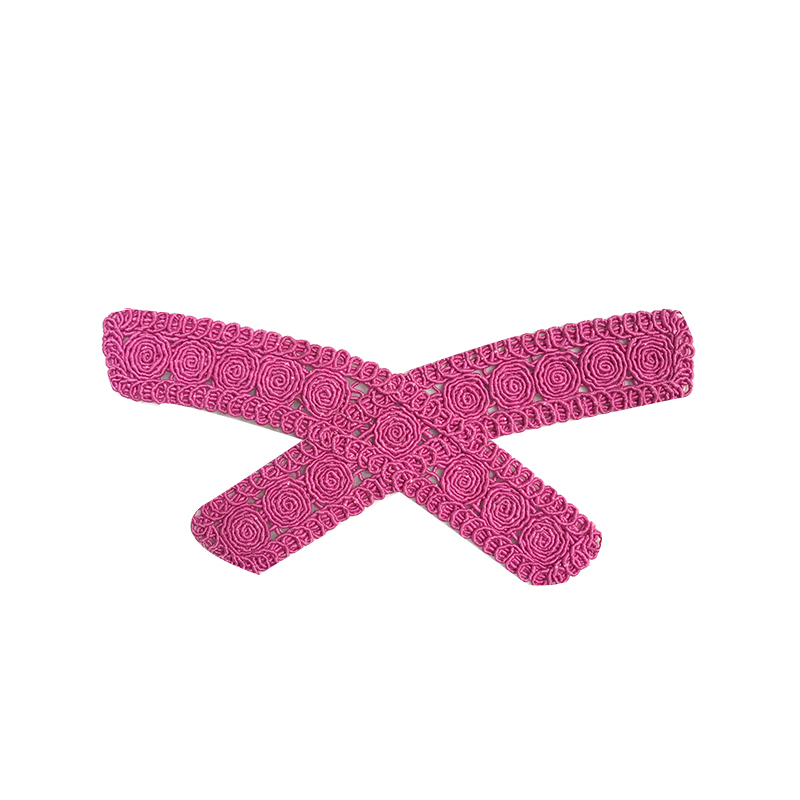 Customized new upper accessories strand rope weaving PU embroidery rope embroidery women sandals upper semi-finished jewelry wholesale processing