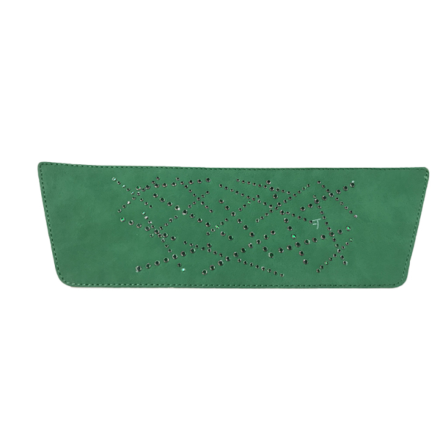 Customized shoes upper jewelry PU velvet laser hot drilling handmade beading women sandals upper semi-finished processing accessories wholesale