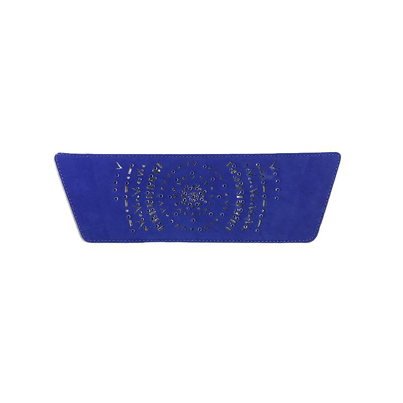 Customized shoes upper jewelry PU velvet laser hot drilling handmade beading women sandals upper semi-finished processing accessories wholesale