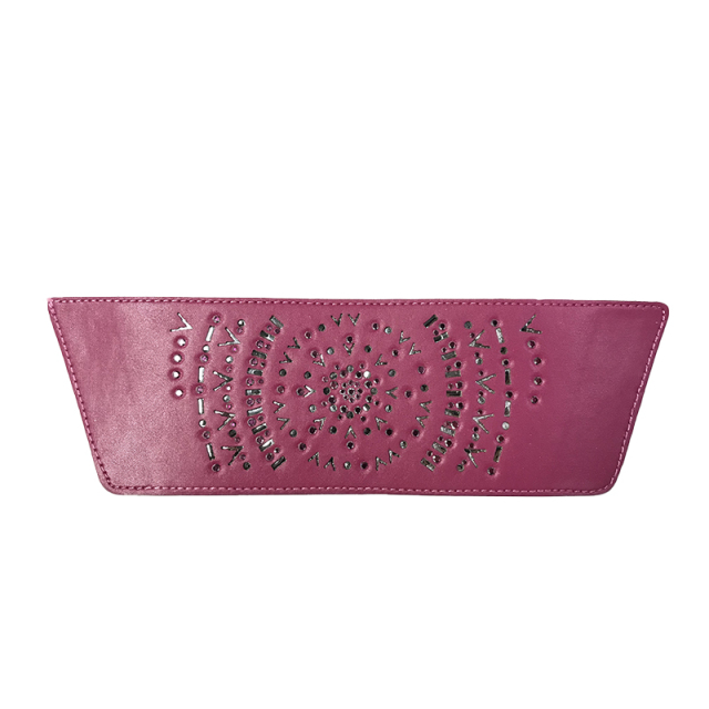 Customized shoes upper jewelry PU velvet laser hot drilling handmade beading women sandals upper semi-finished processing accessories wholesale