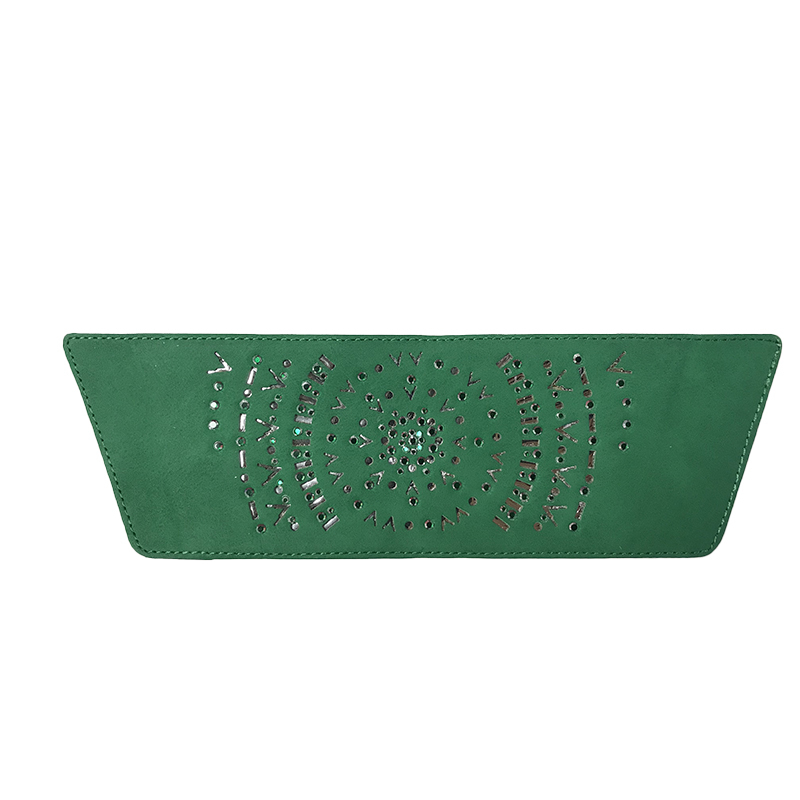 Customized shoes upper jewelry PU velvet laser hot drilling handmade beading women sandals upper semi-finished processing accessories wholesale