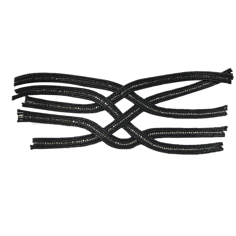 Customized new uppers accessories hemp rope knitting PU embroidery rope embroidery women sandals uppers semi-finished jewelry wholesale processing