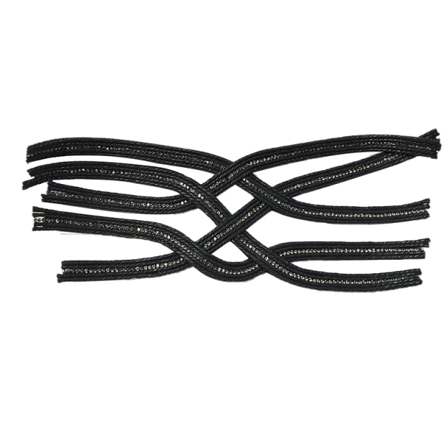 Customized new uppers accessories hemp rope knitting PU embroidery rope embroidery women sandals uppers semi-finished jewelry wholesale processing