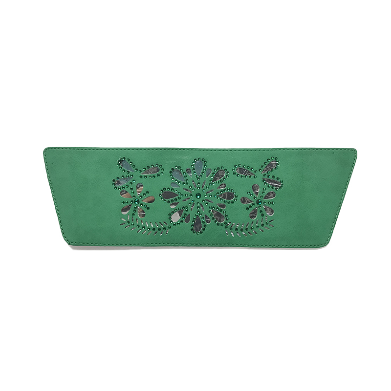 Customized shoes upper jewelry PU velvet laser hot drilling handmade beading women sandals upper semi-finished processing accessories wholesale