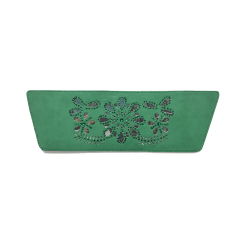 Customized shoes upper jewelry PU velvet laser hot drilling handmade beading women sandals upper semi-finished processing accessories wholesale
