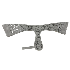 Customized shoes upper jewelry PU velvet laser hot drilling handmade beading women sandals upper semi-finished processing accessories whsoleale