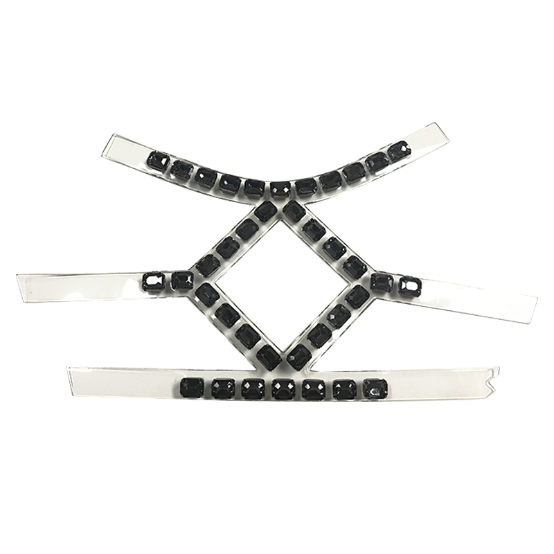 Customized shoe upper jewelry transparent film acrylic hot drilling handmade beading sandals semi-finished processing accessories wholesale